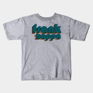 Frank Zappa // Frank Zappa Retro Rainbow Typography Style // 70s Kids T-Shirt